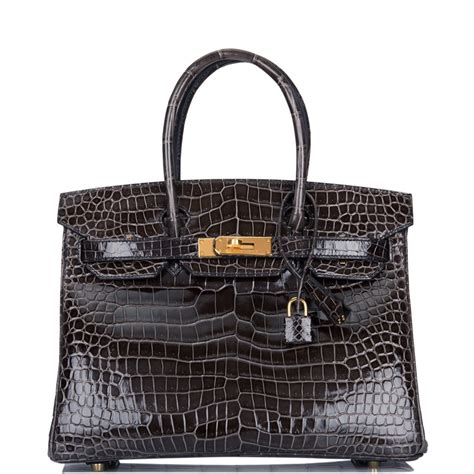 hermes birkin graphite|HERMES Shiny Porosus Crocodile Birkin 30 Graphite.